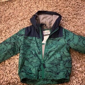 Carter's Green Dinosaur Jacket with Navy Accents
